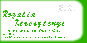 rozalia keresztenyi business card